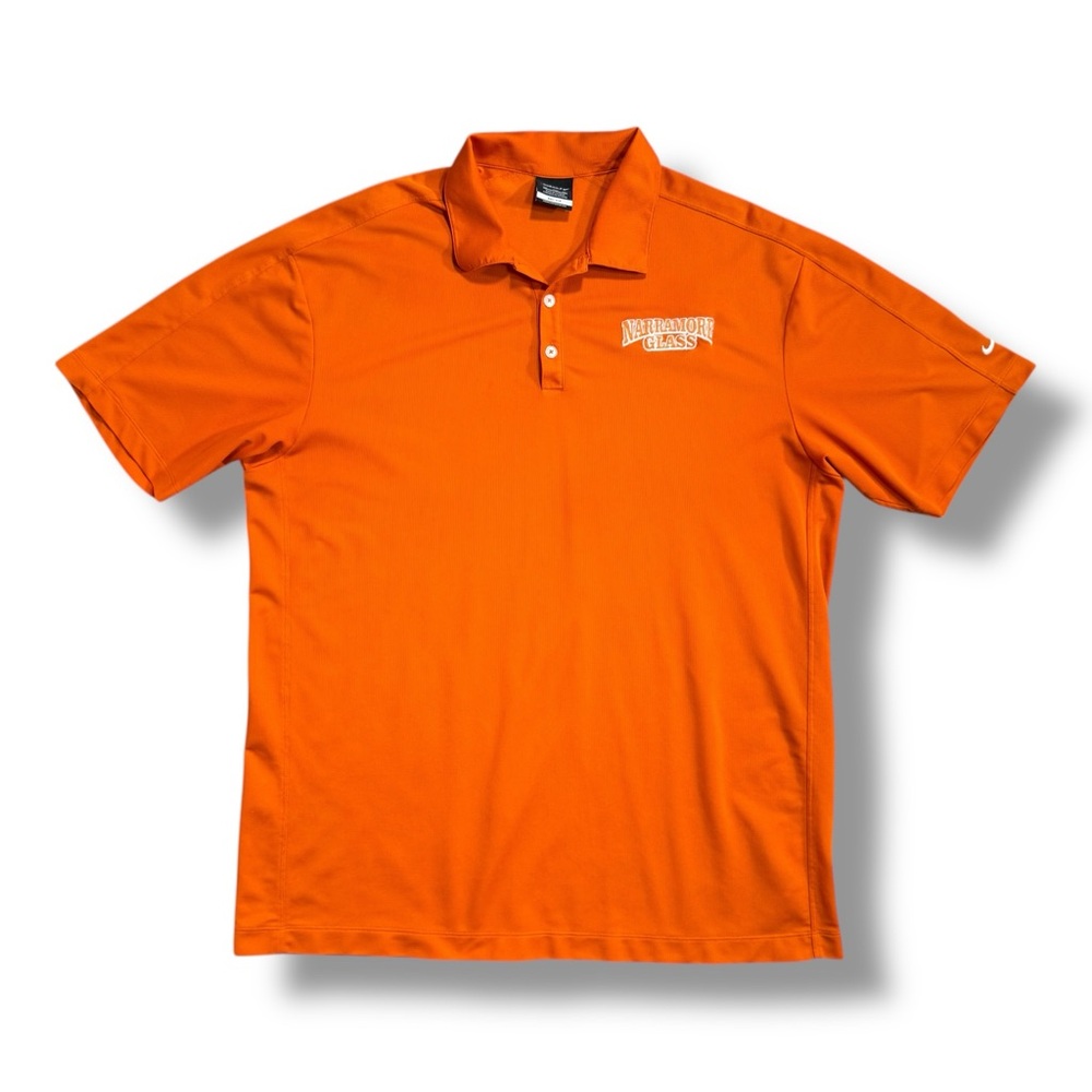 Nike Golf Orange Polo Shirt Dri-Fit Short Sleeve Men’s XXL Athletic Sporty